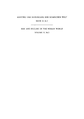 Geschichte u. Kultur Roms im Spiegel d. neueren Forschung ;2. Principat. Bd. Bd. 36. Philosophie, Wissenschaften, Technik