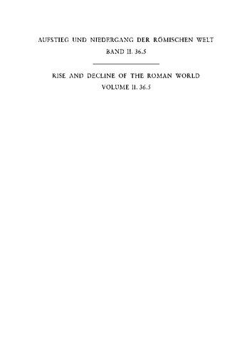 Geschichte u. Kultur Roms im Spiegel d. neueren Forschung ;2. Principat. Bd. Bd. 36. Philosophie, Wissenschaften, Technik