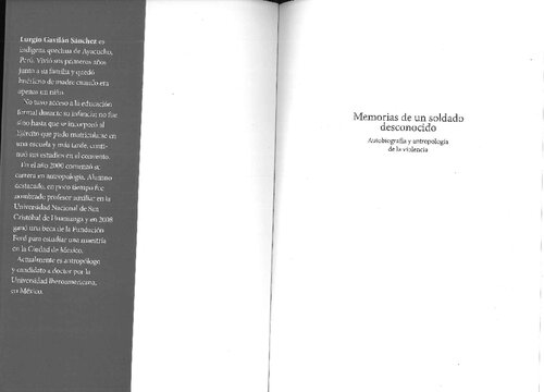 Memorias de un soldado desconocido. Autobiografía y antropología de la violencia