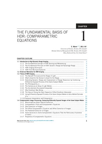 Chapter 1 of High Dynamic Range Video by Frédéric Dufaux, Patrick Le Callet, Rafal Mantiuk, Marta Mrak