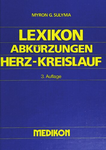 Lexikon Abkürzungen Herz-Kreislauf