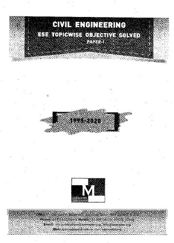 ESE Prelims- Civil Engineering: Volume 1