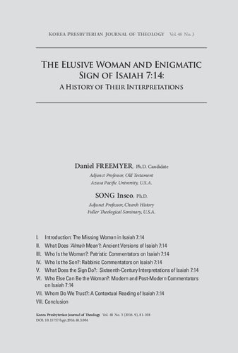 The Elusive Woman and Enigmatic  Sign of Isaiah 7:14