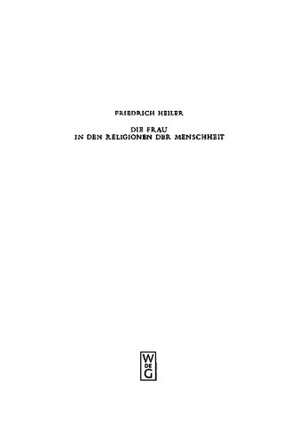 Die Frau in den Religionen der Menschheit