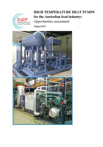 High Temperature Heat Pumps for the Australian food industry