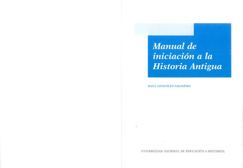Manual de iniciación a la Historia Antigua