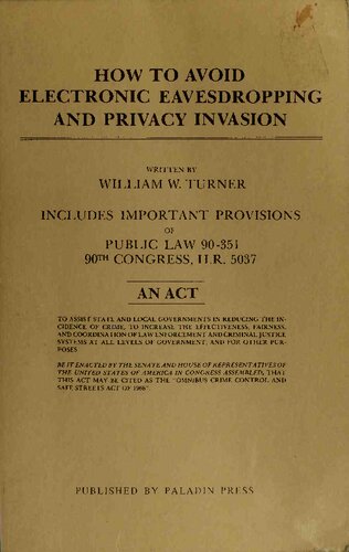 How to Avoid Electronic Eavesdropping and Privacy Invasion