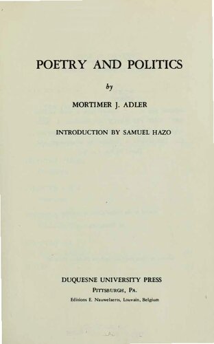 Poetry and Politics