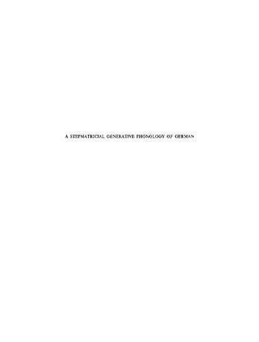 A Stepmatricial Generative Phonology of German