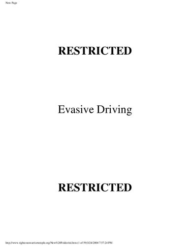 Evasive Driving