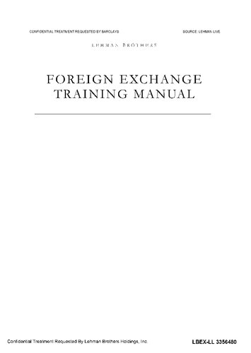 Lehman Brothers Foreign Exchange Training Manual