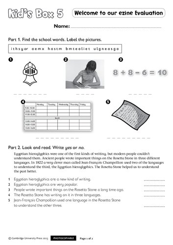 Kid's Box Level 5 Tests