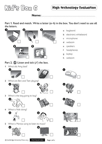 Kid's Box Level 6 Tests