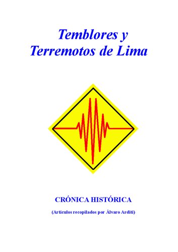 Temblores y terremotos de Lima. Crónica histórica