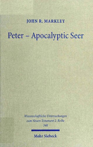 Peter - Apocalyptic Seer: The Influence of the Apocalypse Genre on Matthew's Portrayal of Peter