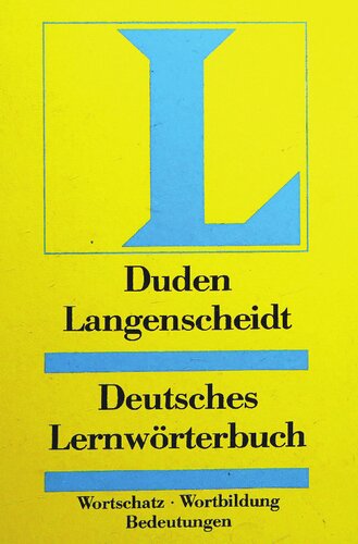 Duden-Langenscheidt Deutsches Lernwörterbuch