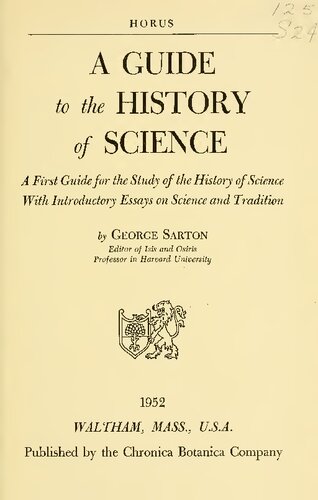 Guide to History of Science