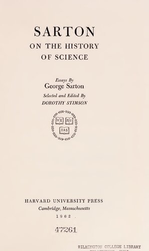 Sarton on History of Science
