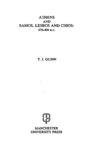 Athens and Samos, Lesbos, and Chios, 478-404 B.C.