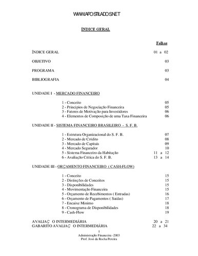 Administracao Financeira