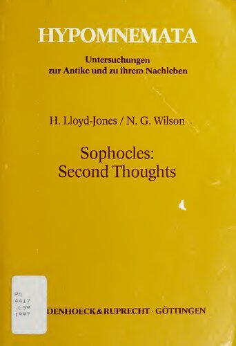 Sophocles: Second thoughts