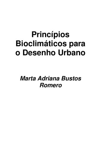 Princípios bioclimáticos para o desenho urbano