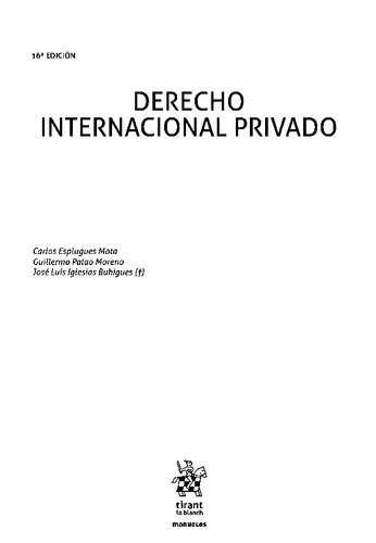 Derecho Internacional Privado