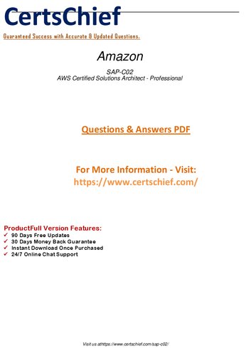 Pass SAP-C02 AWS Certified Solutions Architect - Professional exam with our comprehensive study material. Get certified and boost your career.