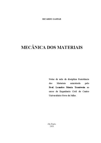 Mecânica dos Materiais