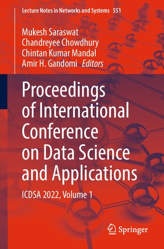 Proceedings of International Conference on Data Science and Applications: ICDSA 2022, Volume 1