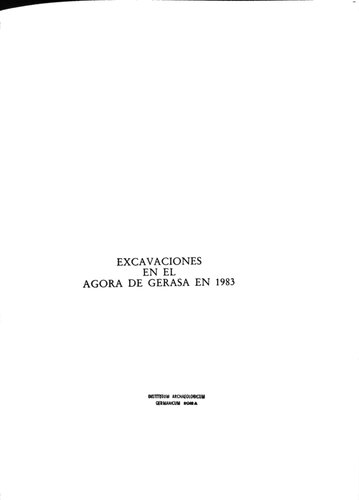 Excavaciones en el ágora de Gerasa en 1983