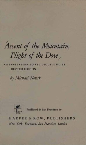 Ascent of Mountain, Flight of Dove - Invitation to Religious Studies