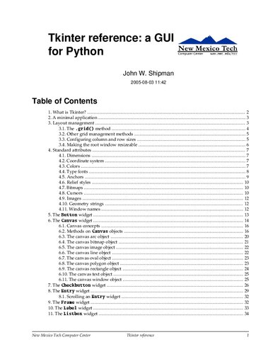 Python & Tkinter Programming