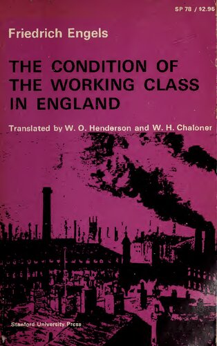The condition of the working class in England