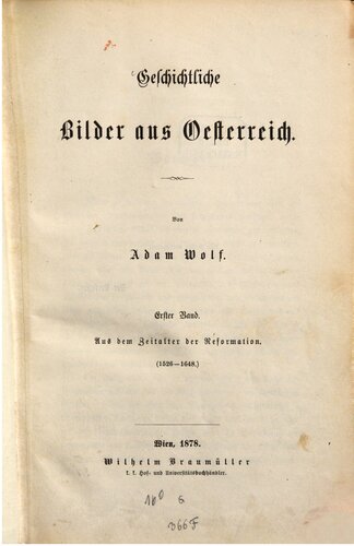 Aus dem Zeitalter der Reformation (1528-1648)