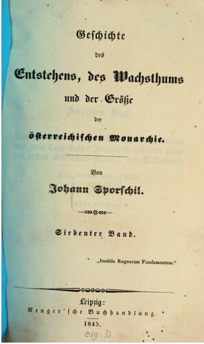 Geschichte des Entstehens, des Wachstums und der Größe der österreichischen Monarchie