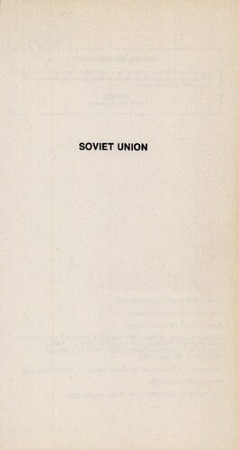 Fodor's Soviet Union 1982