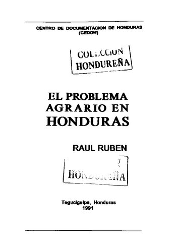 El problema agrario en Honduras