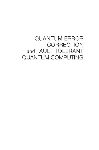 Quantum Error Correction and Fault Tolerant Quantum Computing