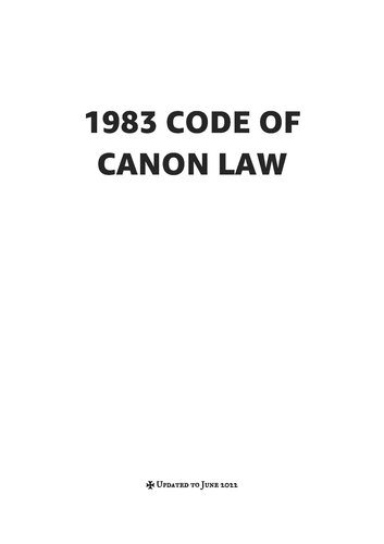 Code of Canon Law - 1983