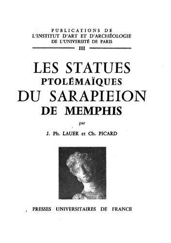 Les statues ptolémaïques du Sarapieion de Memphis