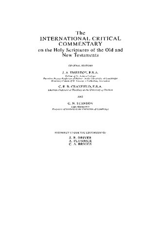 A Critical And Exegetical Commentary on the Gospel According to Saint Matthew Volume II