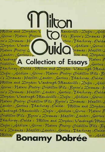 Milton to Ouida: A Collection of Essays