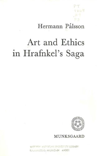 Art and ethics in Hrafnkel's saga