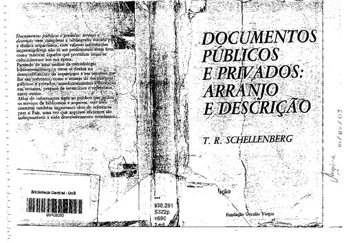 Documentos públicos e privados: arranjo e descrição