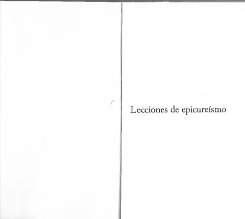Lecciones de epicureísmo