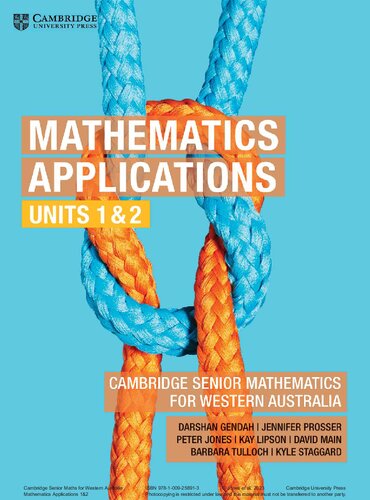 Cambridge Mathematics Applications Units 1&2 for Western Australia