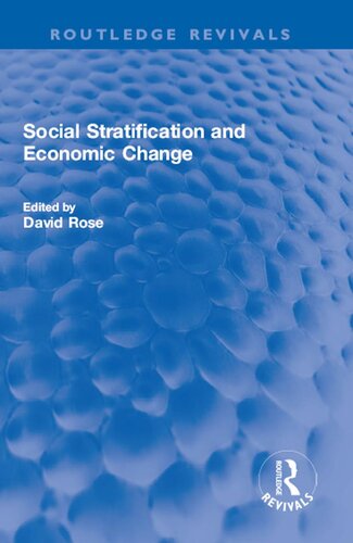 Social Stratification and Economic Change
