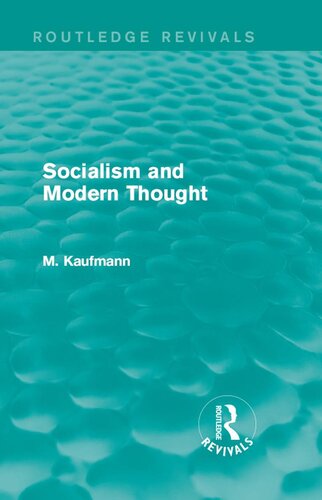 Socialism and Modern Thought