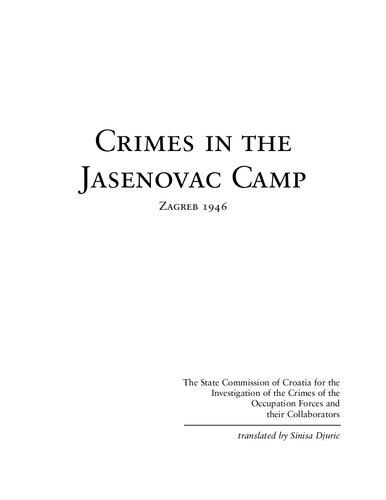Crimes in the Jasenovac camp, Croatia
